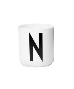 Alternative view of DesignLetters Porzellan-Becher N Weiß