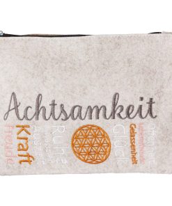 Gilde Achtsamkeit Filztäschchen mit Reißverschluss